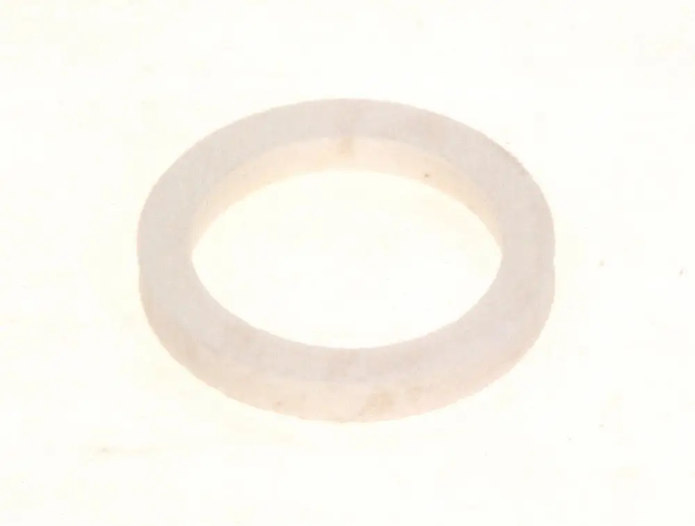 Weißer Dichtungsring von Bosch, rund und flach, vor hellem Hintergrund positioniert.